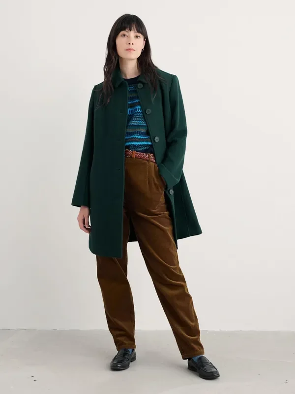 Seasalt Cornwall Green Wood Cabin Coat