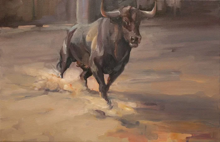 Sentinel I (study) (2024) Oil painting by Zil Hoque