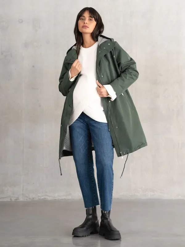Seraphine Maternity Green Lightweight Parka