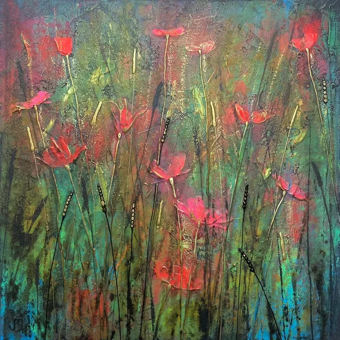 ‘Shine A Light’ (2023) Acrylic painting by Jo Starkey
