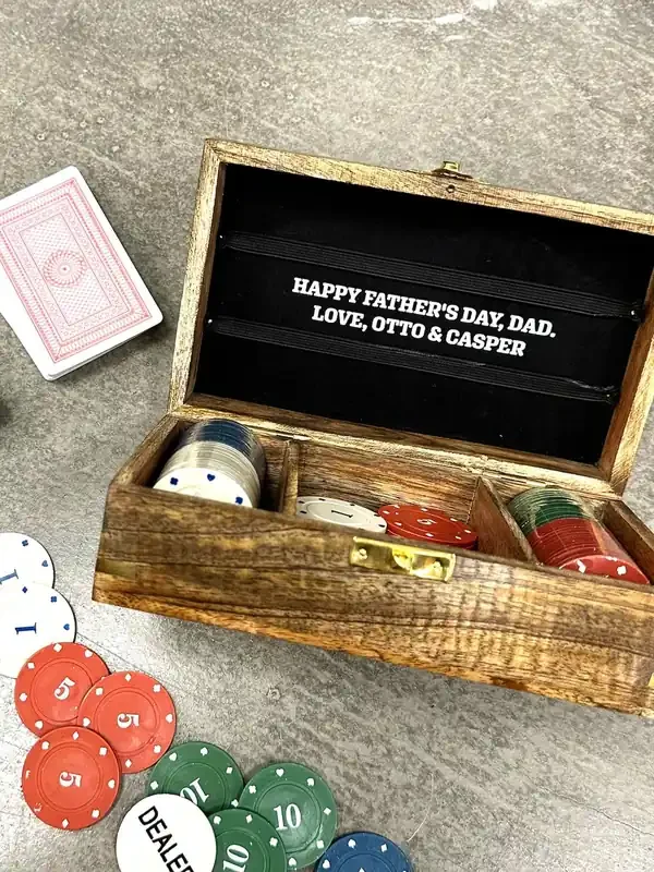 Solesmith Natural Hidden Message Wooden Poker Set