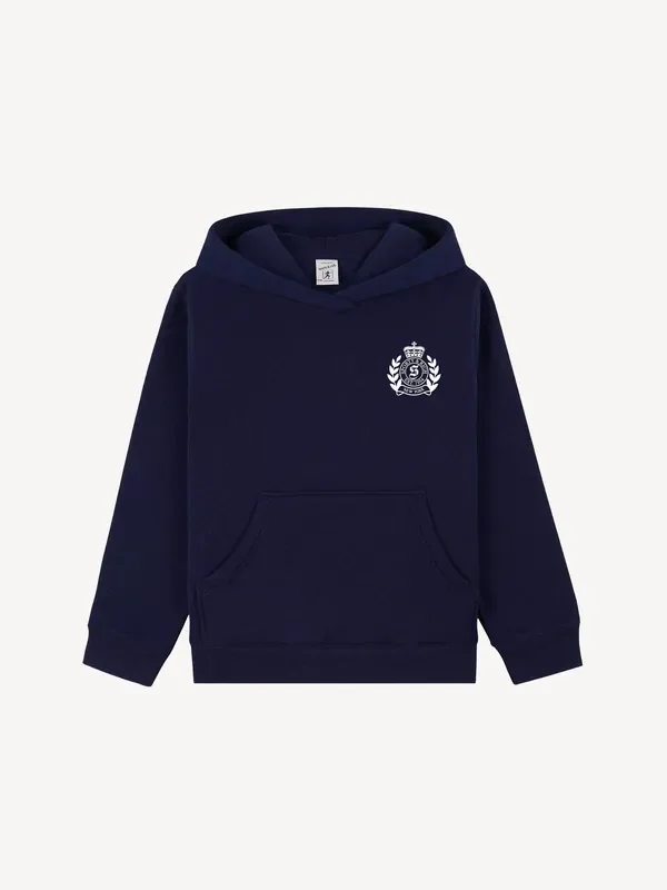 Sporty & Rich Blue Kids H&W Crest Hoodie Seasons