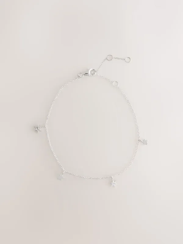Sterling Silver Dainty Star Bracelet