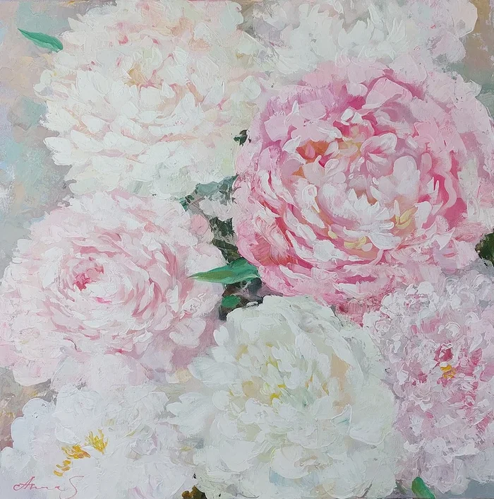 ”Summer Vibes” (2023) Acrylic painting by Anna Silabrama