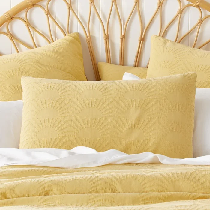 Sunray Yellow Matelassé Pillowcases