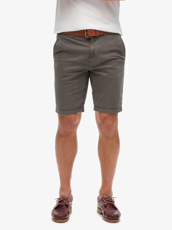 Superdry Grey Chrome Officer Chino Shorts
