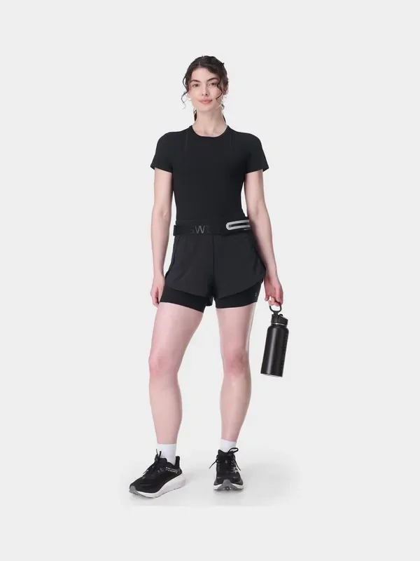 Sweaty Betty Black Get Set 2-in-1 Multi-Train Shorts