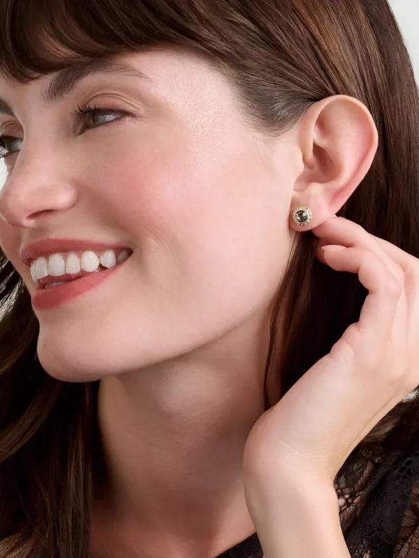 Ted Baker Gold Tone SOLETIA Solitaire Sparkle Crystal Stud Earrings