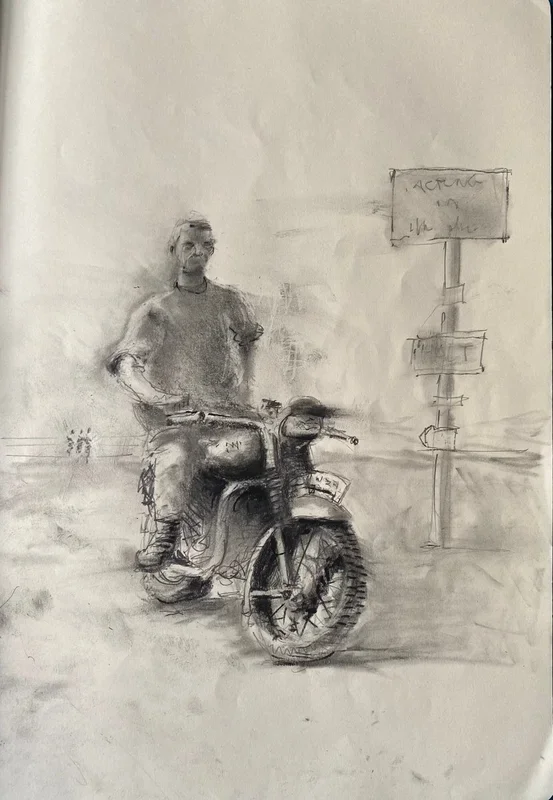 “The Cooler King” (2022) Pencil drawing by Paul Mitchell