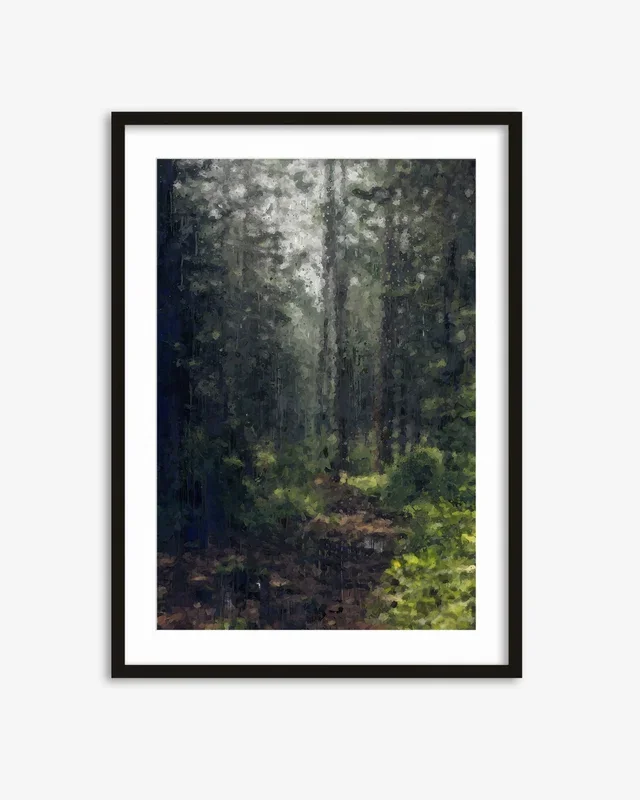 The Green Forest Landscape Art Print