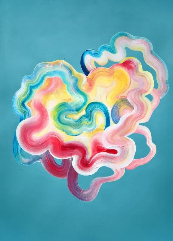 ‘The Rhythm of Thought’ (2024) Acrylic painting by Tam Chianta
