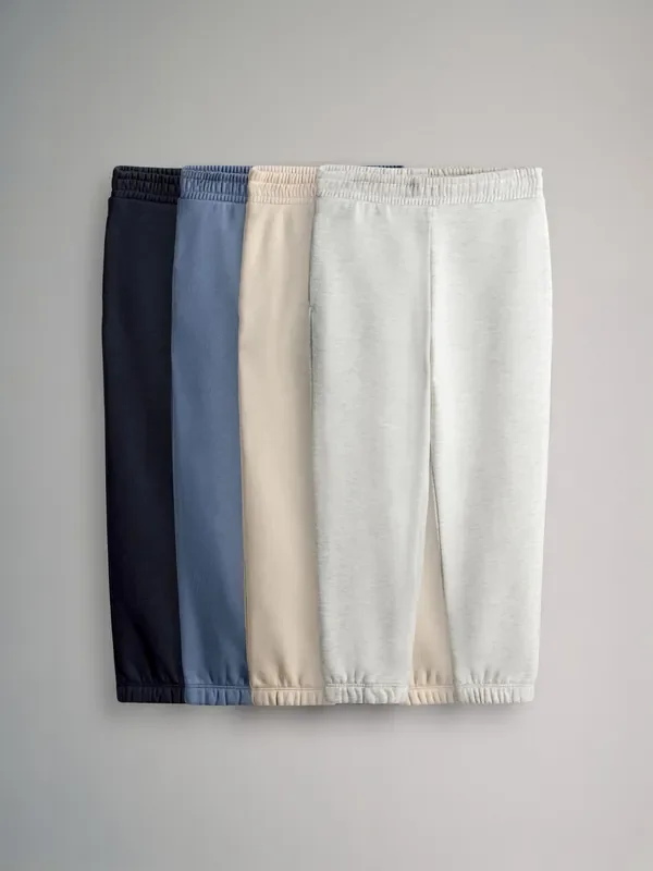 The Set Blue/Cream/Grey 4 Pack Cuffed Sweat Joggers