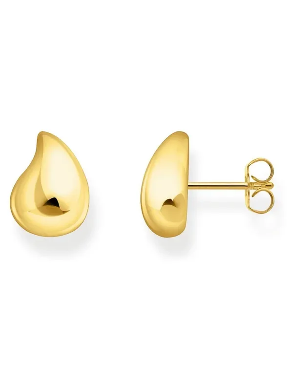 Thomas Sabo Gold Tone Timeless Shapes Small Drop Ear Studs Earrings