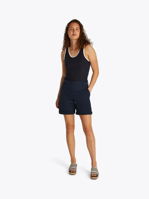 Tommy Hilfiger Blue Blend 100% Cotton Chino Shorts