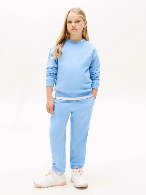 Tommy Hilfiger Blue Gender Inclusive Logo Cuffed Tracksuit