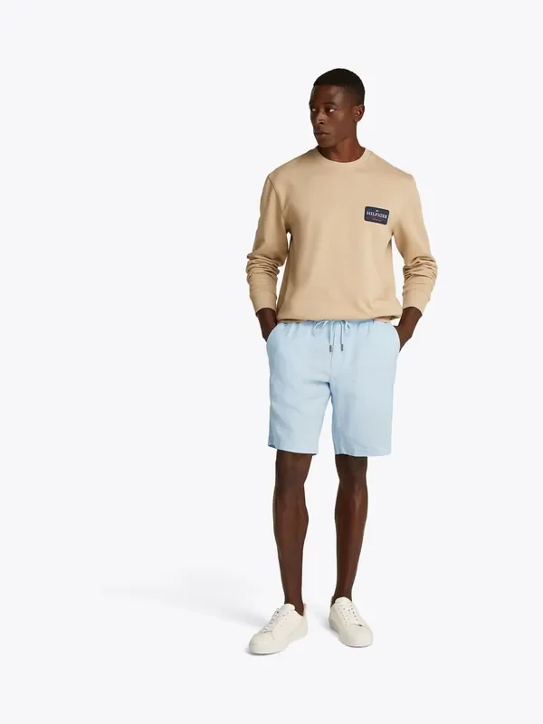 Tommy Hilfiger Blue Harlem Drawstring Linen Shorts