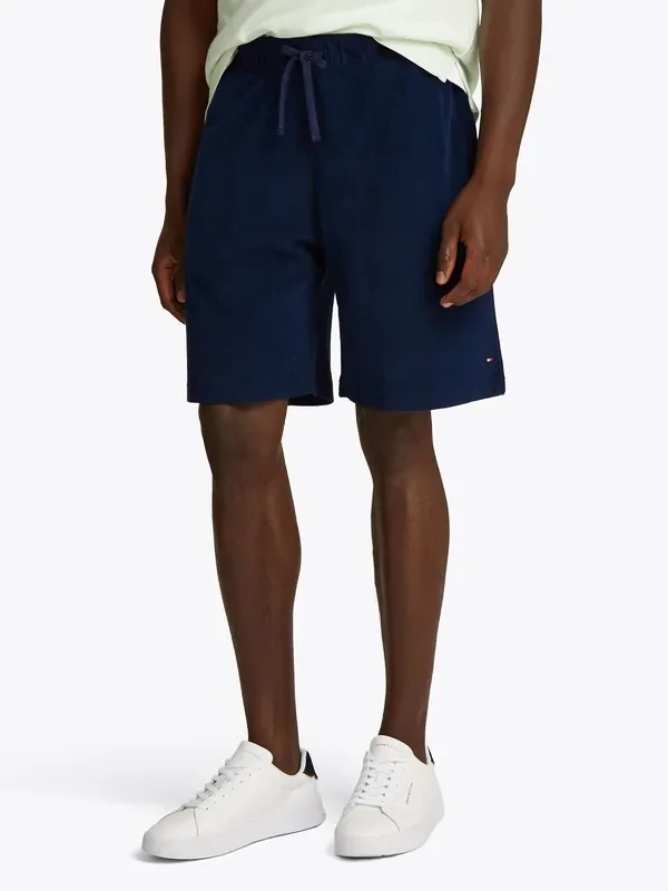 Tommy Hilfiger Blue Terry Towelling Jogger Shorts