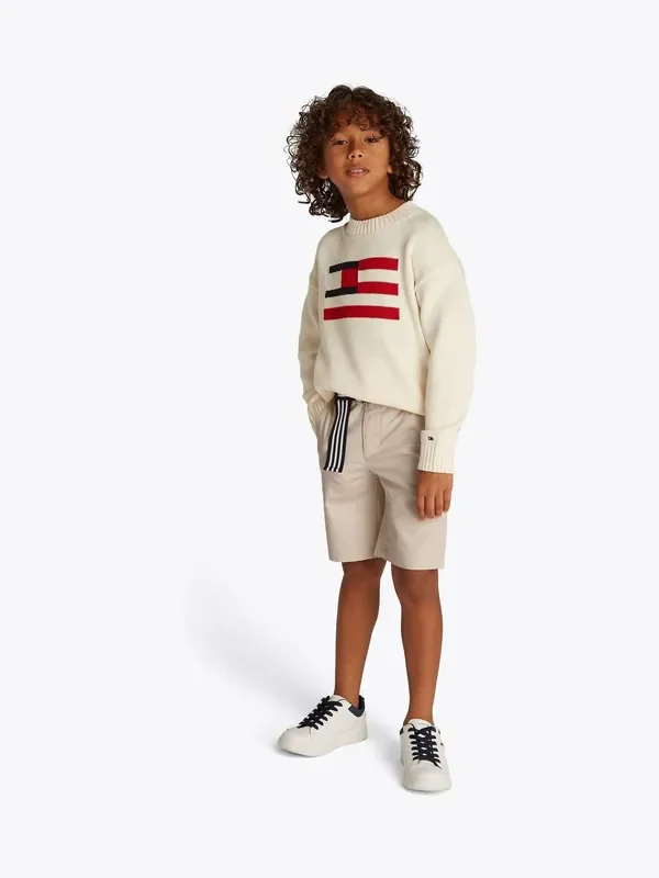 Tommy Hilfiger Brown Belted Shorts