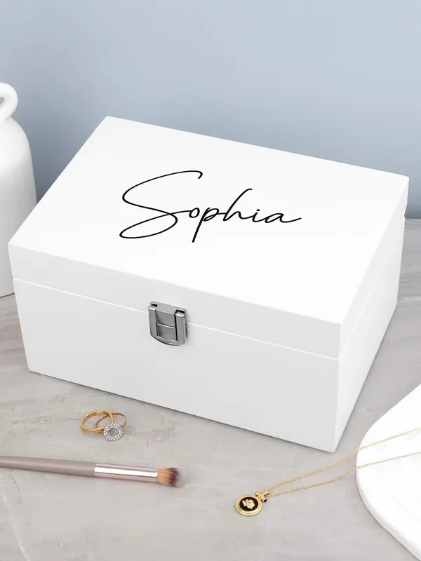 Treat Republic Personalised Contemporary Mirrored Jewellery Box