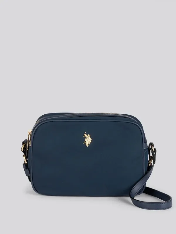 U.S. Polo Assn Blue Houston Cross-Body Polyester/PU Bag
