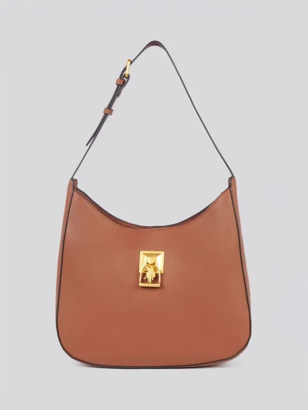 U.S. Polo Assn. Brown Womens Earth Hobo Bag