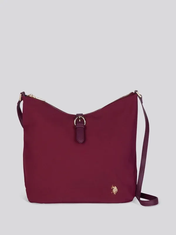 U.S. Polo Assn. Red Houston Hobo Polyester/PU Bag