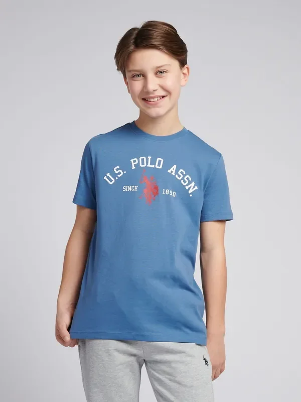 U.S. Polo Assn. sky Blue Signature Arch Print T-Shirt