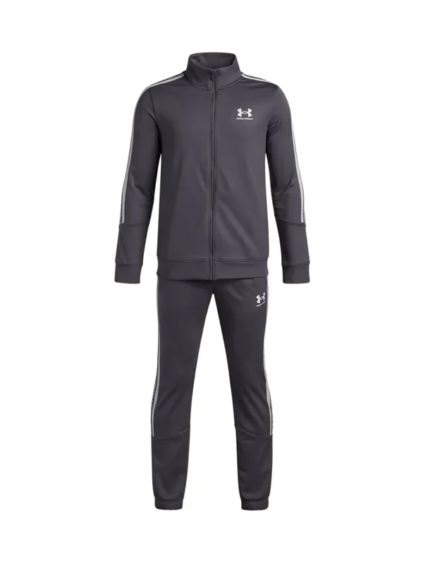 Under Armour Grey/White Icon Knit Tracksuit