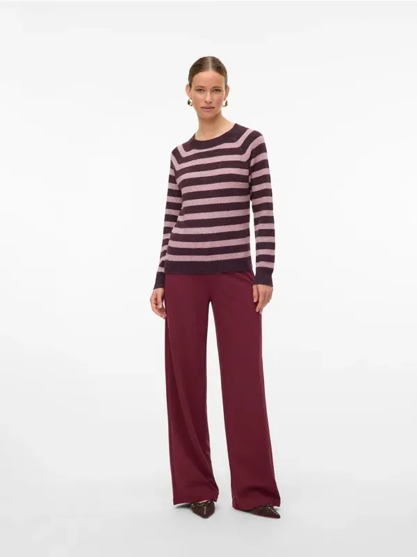 VERO MODA Purple Round Neck Soft Touch Cosy Knitted Jumper