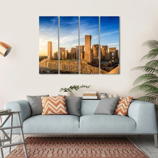 View Of Persepolis The Capital Of Achaemenid Empire Canvas Wall Art