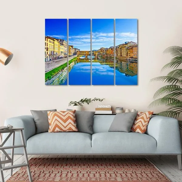 View Of Ponte Vecchio Florence Canvas Wall Art