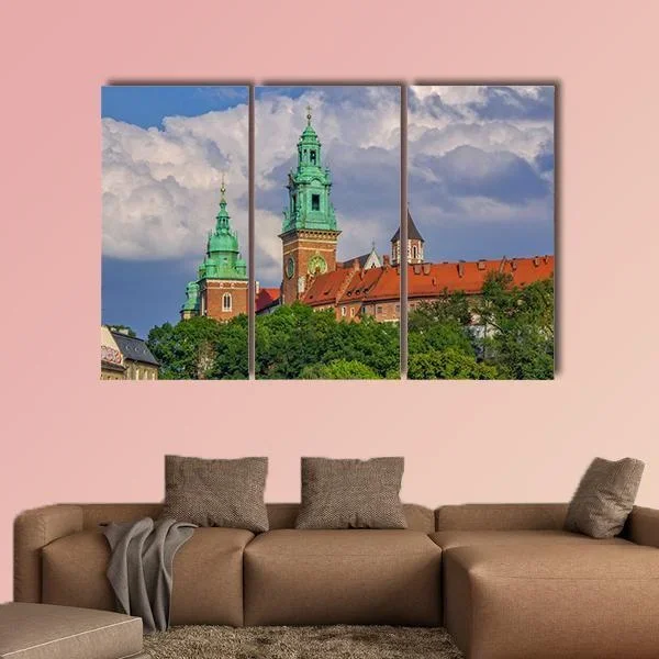 View of Wawel Cathedral Towers Canvas Wall Art
