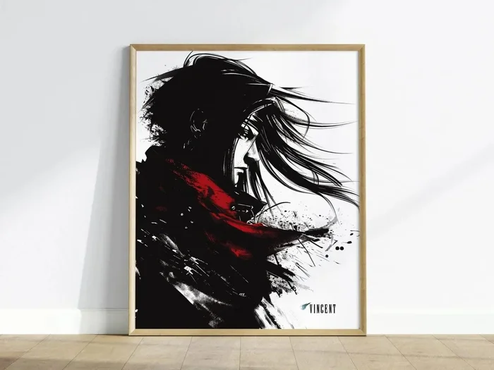 Vincent FF7 Poster | Final Fantasy VII Art | Framed or Unframed