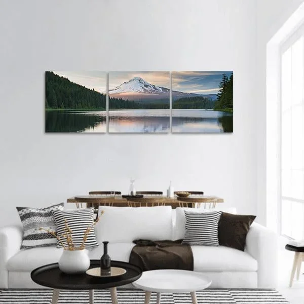 Volcano Mountain Mount Hood Panoramic Canvas Wall Art
