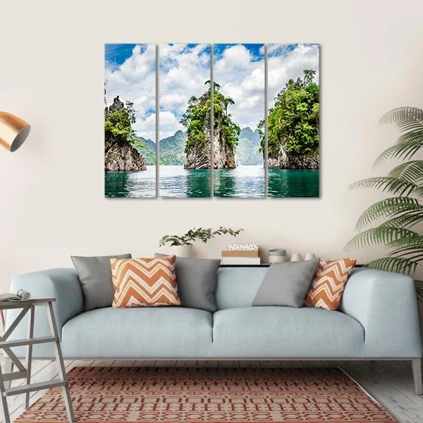 Water Lake At Ratchaprapha Dam Canvas Wall Art