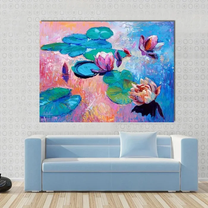 Watercolor Lilies Canvas Wall Art