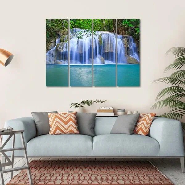 Waterfall In Thailand Canvas Wall Art