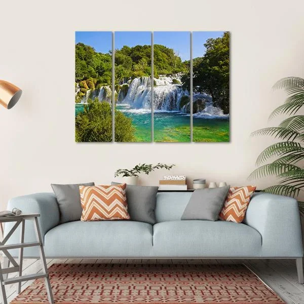 Waterfall Krka In Croatia Canvas Wall Art
