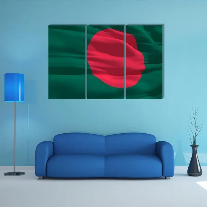 Waving Bangladesh Flag Canvas Wall Art