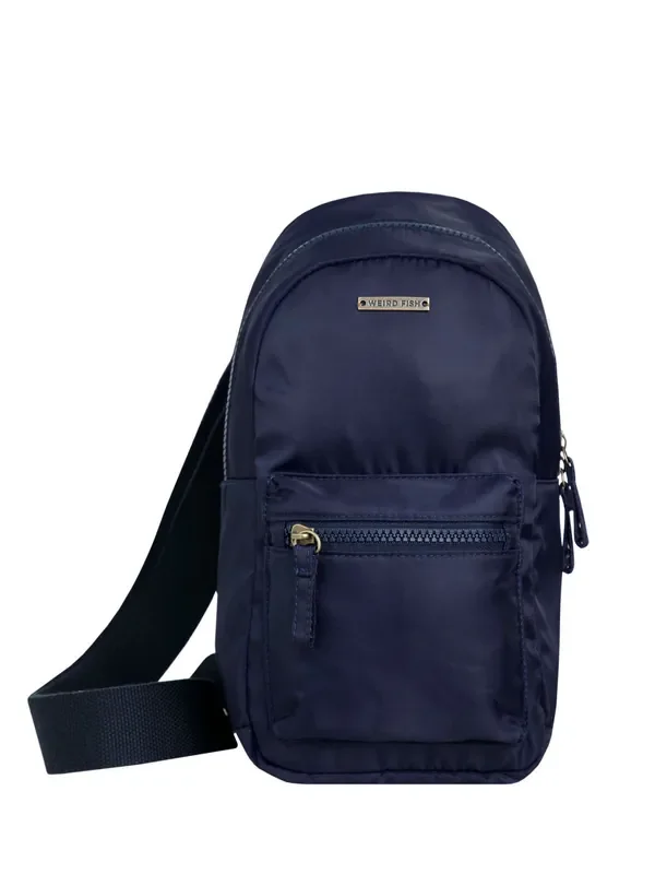 Weird Fish Blue Kathi Plain Cross-Body Bag