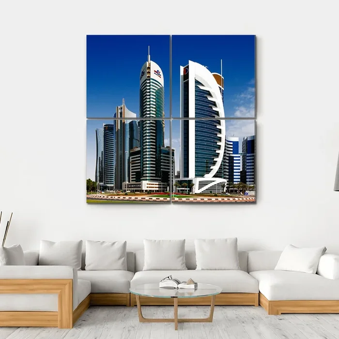 West Bay Developed Urban Center Of Doha Canvas Wall Art