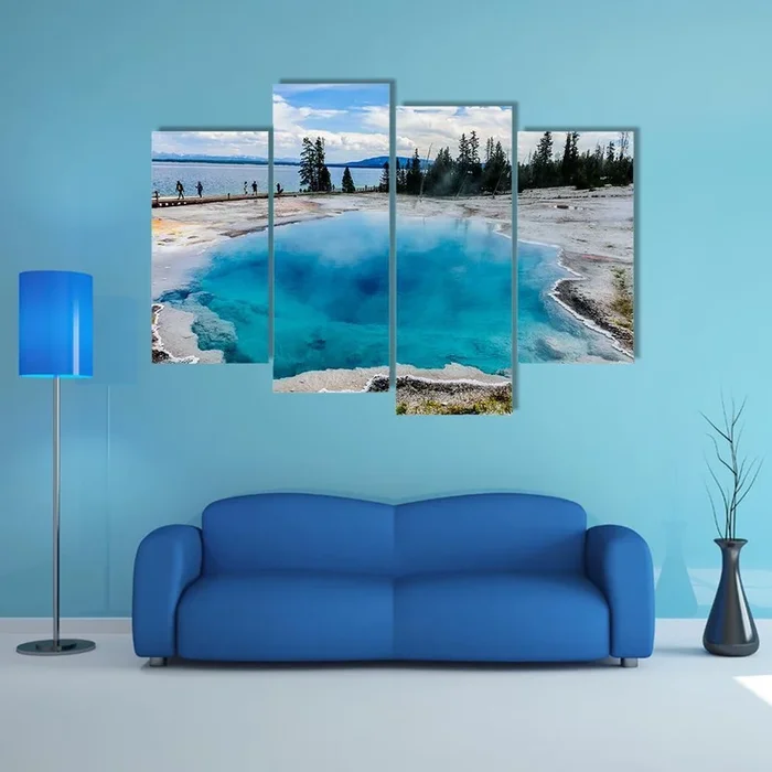 West Thumb Geyser Basin Landscape Canvas Wall Art