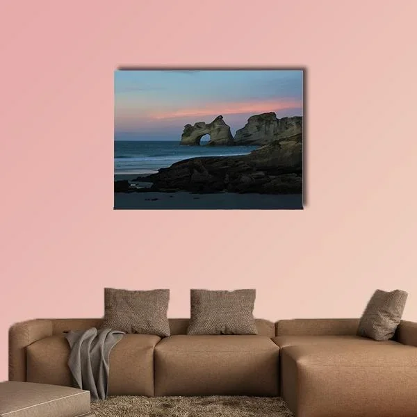 Wharariki Beach Sunset, New Zealand Canvas Wall Art