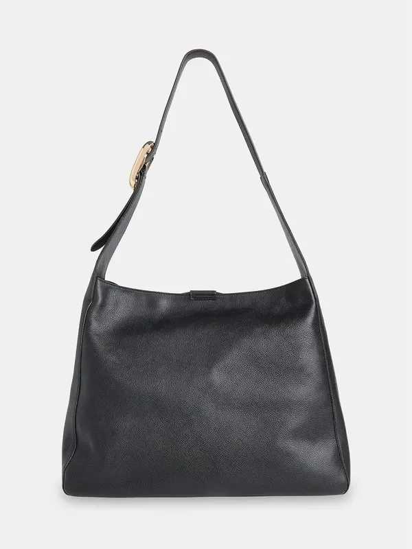 Whistles Black Mabel Buckle Detail Tote Bag