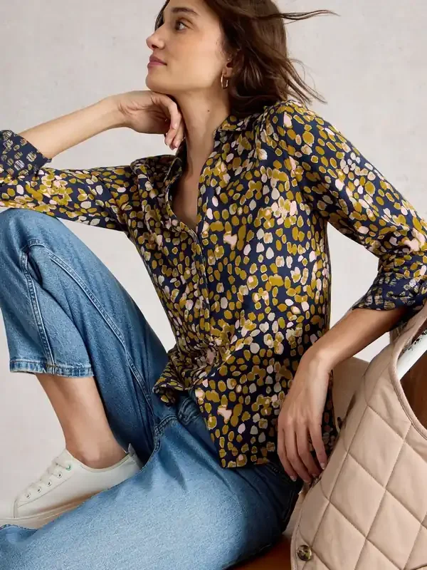 White Stuff Mustard Yellow Annie Jersey Shirt