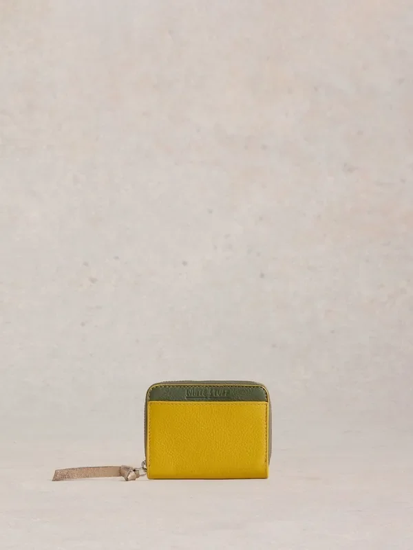 White Stuff Yellow Cerys Zip Around Purse