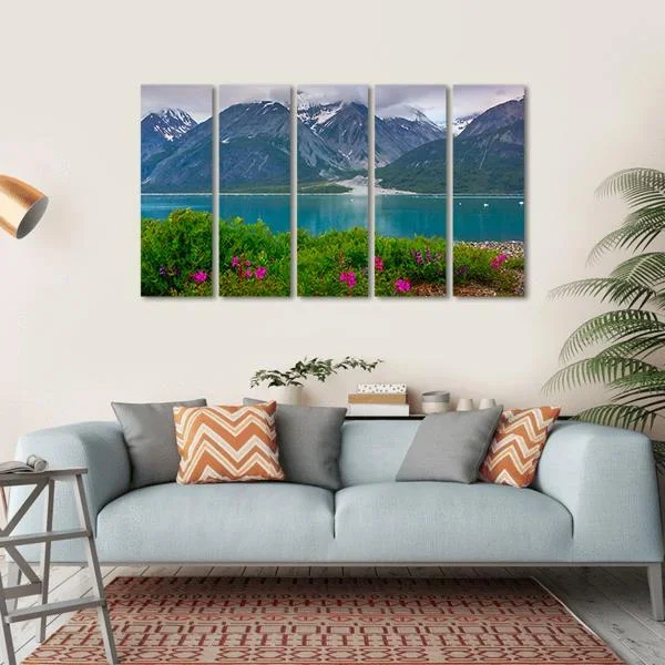 Wild Flowers In Glacier Bay National Park Alaska Canvas Wall Art