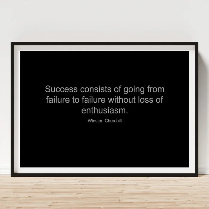 Winston Churchill Quote Art Print