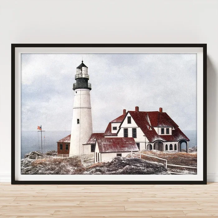 Winter At Portland Head Art Print