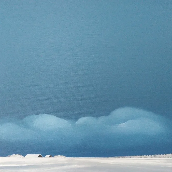 Winter in Zeeland (2019) Acrylic painting by Nelly van Nieuwenhuijzen
